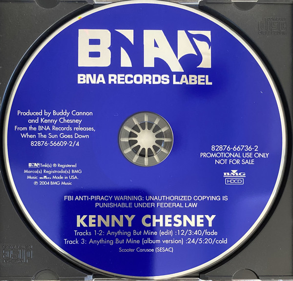 Accords et paroles Anything But Mine Kenny Chesney