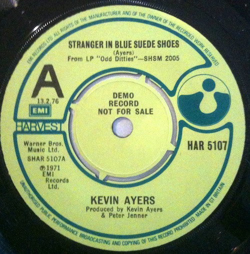 Accords et paroles Stranger In Blue Suede Shoes Kevin Ayers