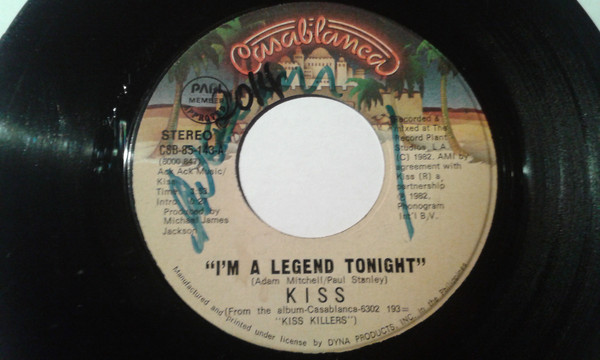 Accords et paroles Im A Legend Tonight Kiss