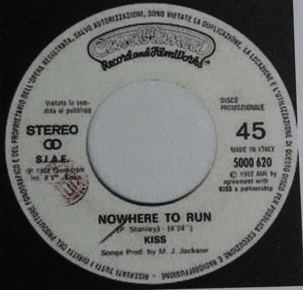 Accords et paroles Nowhere To Run Kiss