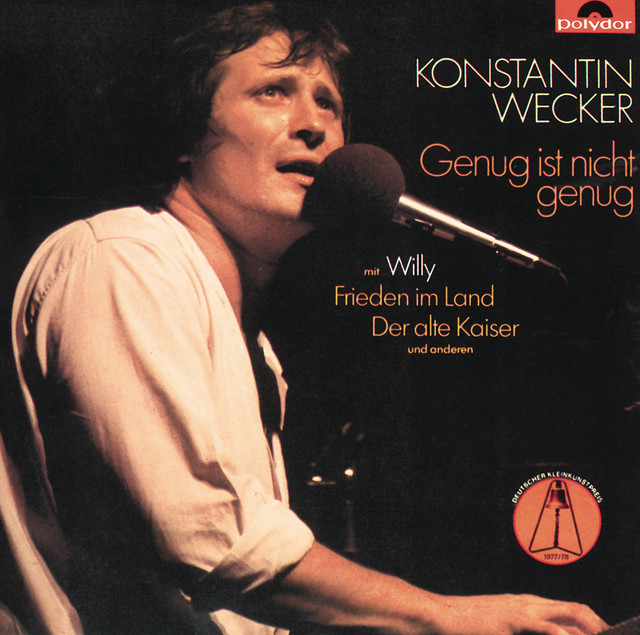 Accords et paroles Genug ist nicht genug (Für Barbara) Konstantin Wecker