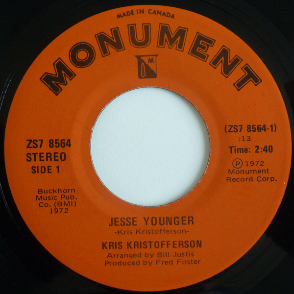 Accords et paroles Jesse Younger Kris Kristofferson