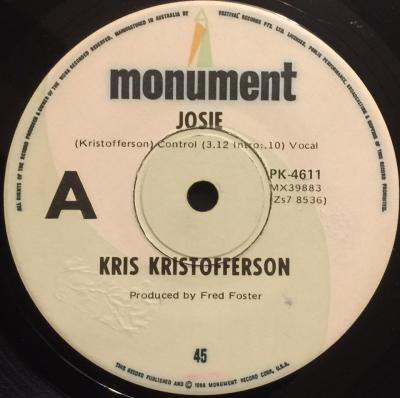 Accords et paroles Josie Kris Kristofferson