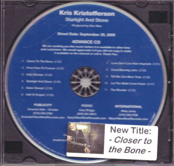 Accords et paroles Starlight And Stone Kris Kristofferson