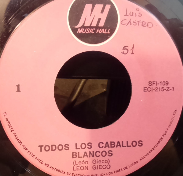Accords et paroles Todos Los Caballos Blancos León Gieco
