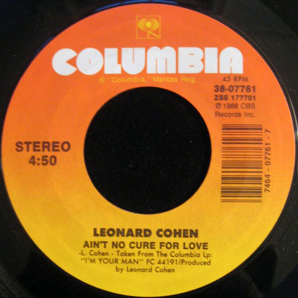 Accords et paroles Aint No Cure For Love Leonard Cohen