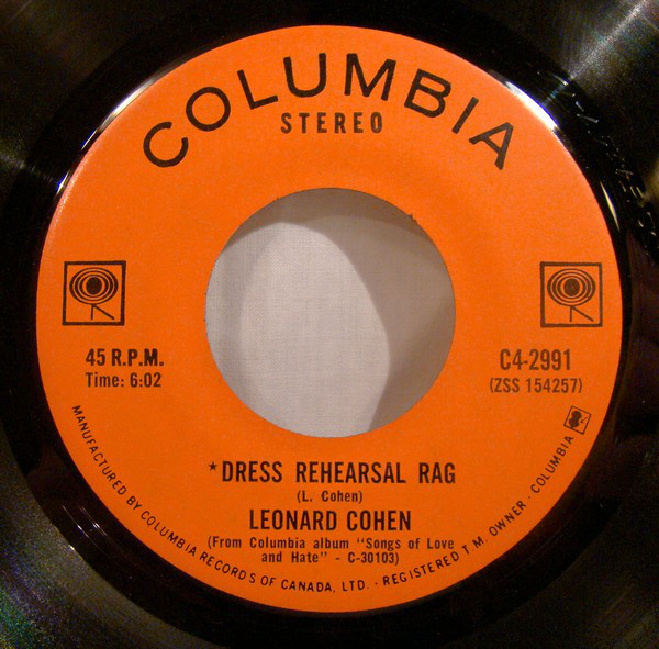 Accords et paroles Dress Rehearsal Rag Leonard Cohen