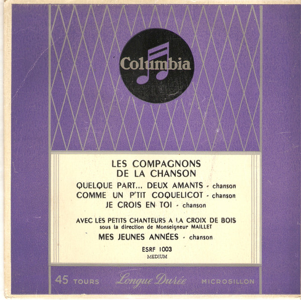 Accords et paroles Quelque Part... Deux Amants Les Compagnons de la chanson