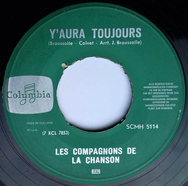 Accords et paroles Y'aura toujours Les Compagnons de la chanson