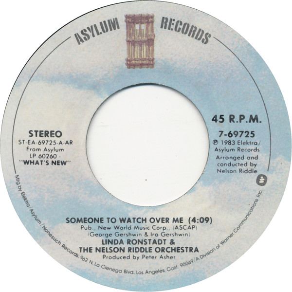 Accords et paroles Someone To Watch Over Me Linda Ronstadt