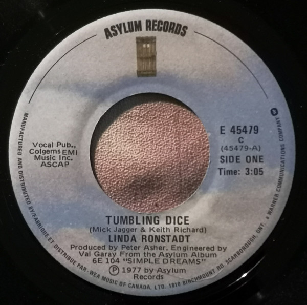 Accords et paroles Tumbling Dice Linda Ronstadt
