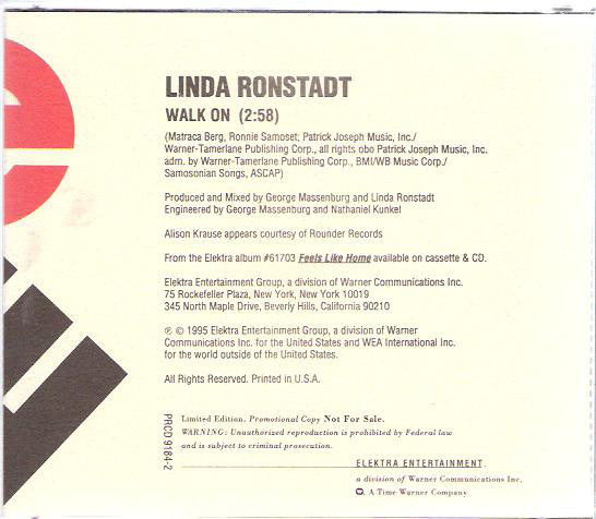 Accords et paroles Walk On Linda Ronstadt