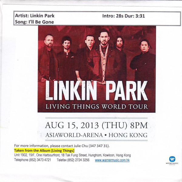 Accords et paroles I'll Be Gone Linkin Park