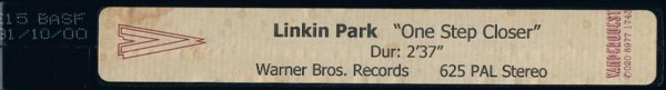 Accords et paroles One Step Closer Linkin Park