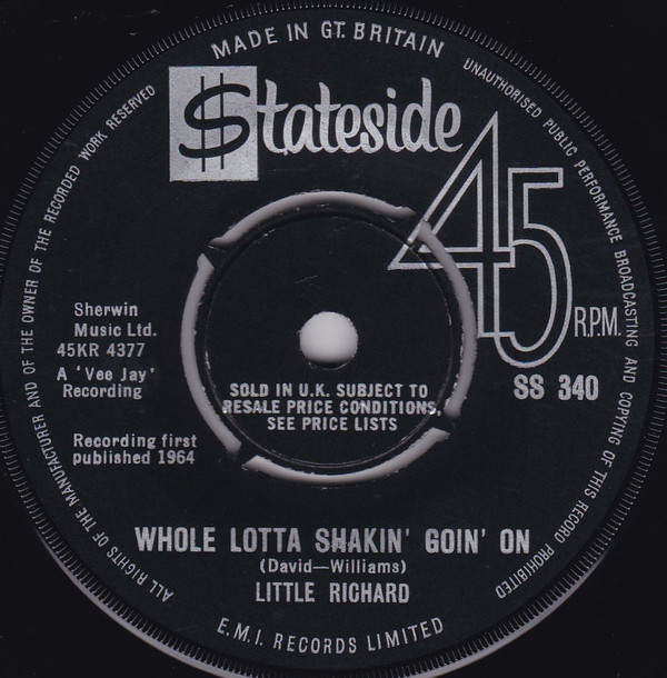 Accords et paroles Whole Lotta Shakin' Goin' On Little Richard