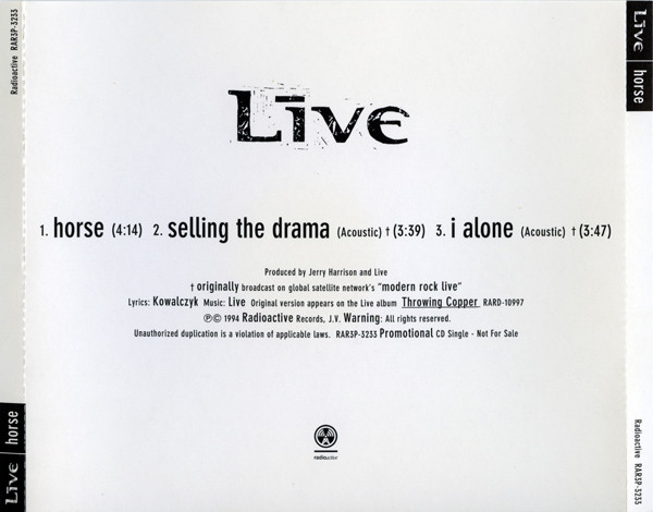 Accords et paroles Horse Live