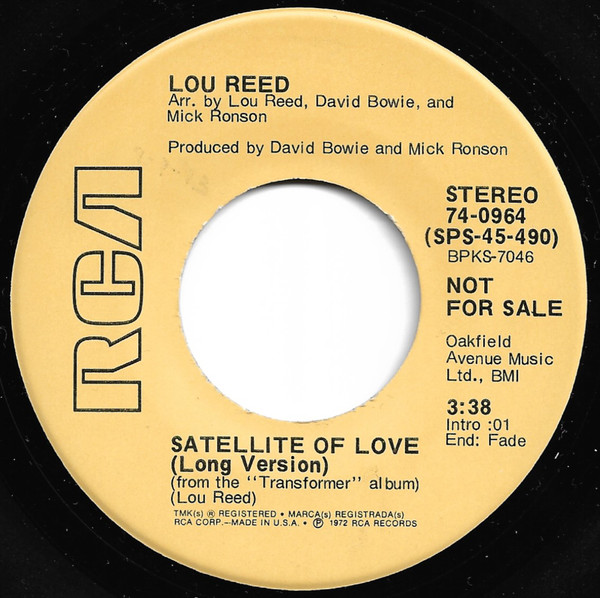 Accords et paroles Satellite of Love Lou Reed
