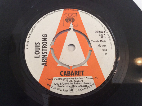 Accords et paroles Cabaret Louis Armstrong
