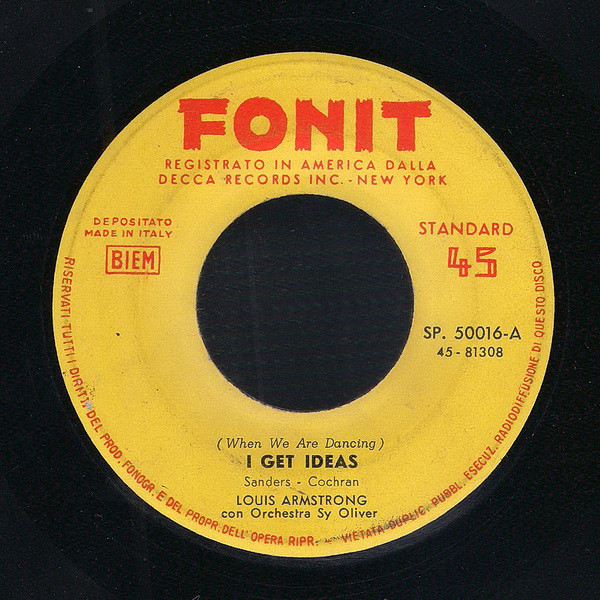 Accords et paroles I Get Ideas Louis Armstrong
