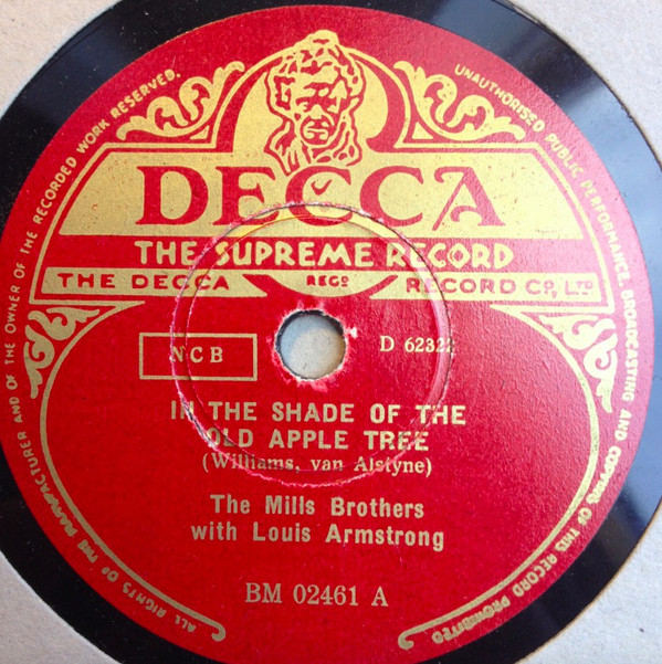 Accords et paroles In the shade of the old apple tree Louis Armstrong