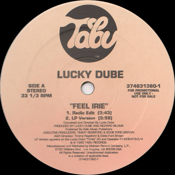 Accords et paroles Feel Irie Lucky Dube