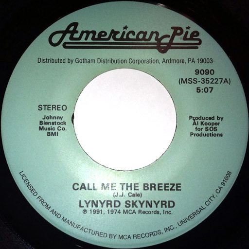 Accords et paroles Call Me The Breeze Lynyrd Skynyrd