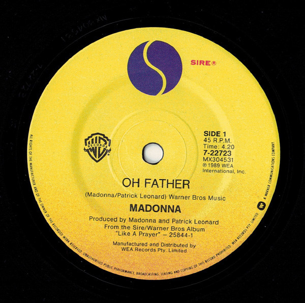 Accords et paroles Oh, Father Madonna
