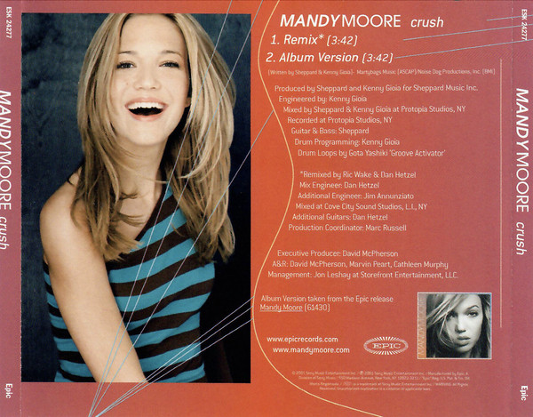 Accords et paroles Crush Mandy Moore