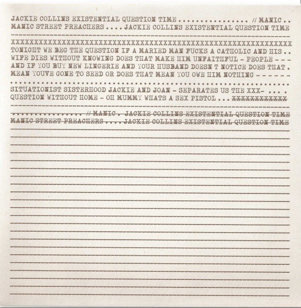 Accords et paroles Jackie Collins Existential Question Time Manic Street Preachers