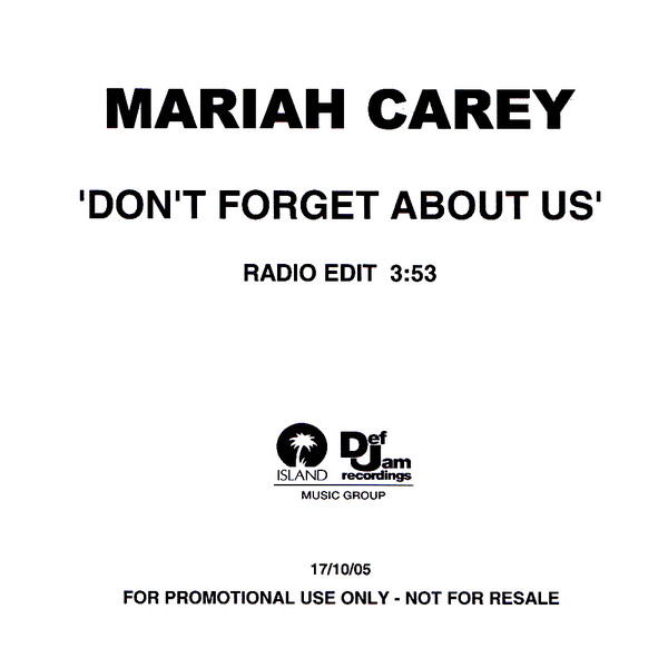 Accords et paroles Dont Forget About Us Mariah Carey