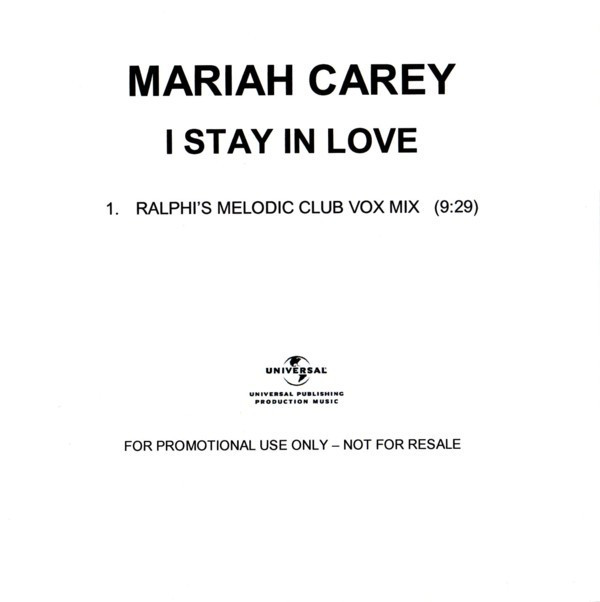 Accords et paroles I Stay In Love Mariah Carey