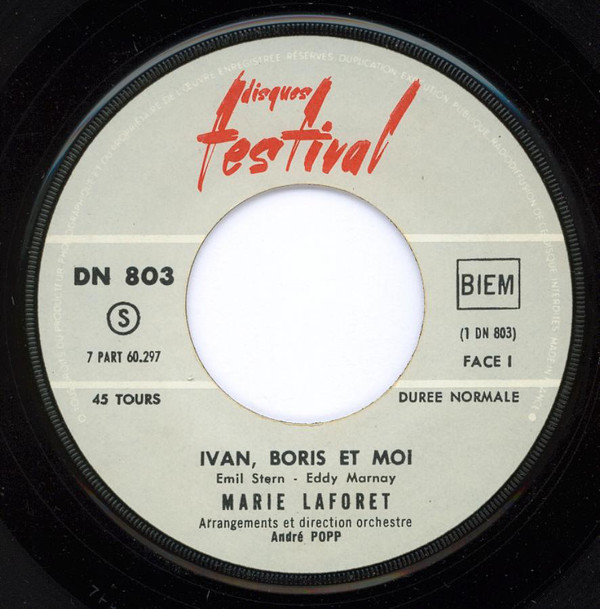 Accords et paroles Ivan, Boris et moi Marie Laforêt