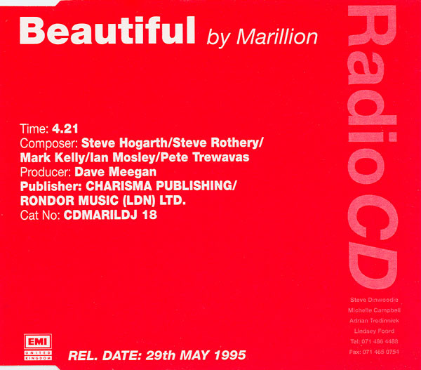 Accords et paroles Beautiful Marillion