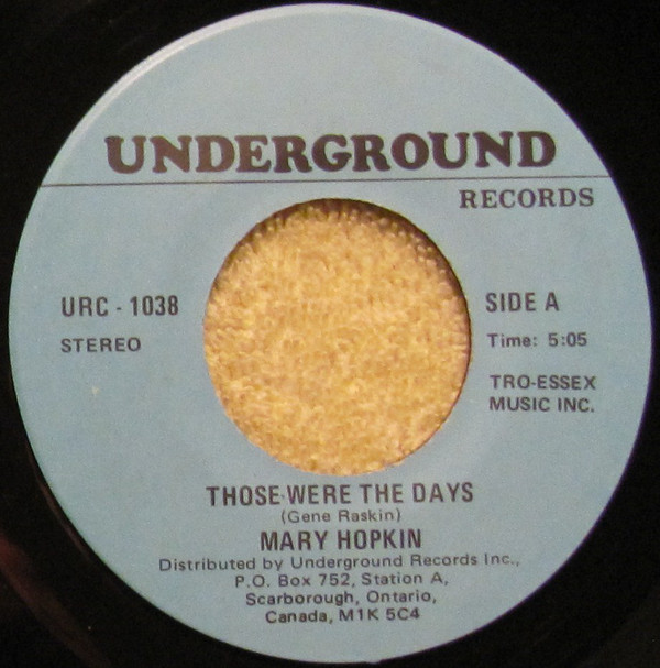 Accords et paroles Those Were the Days Mary Hopkin