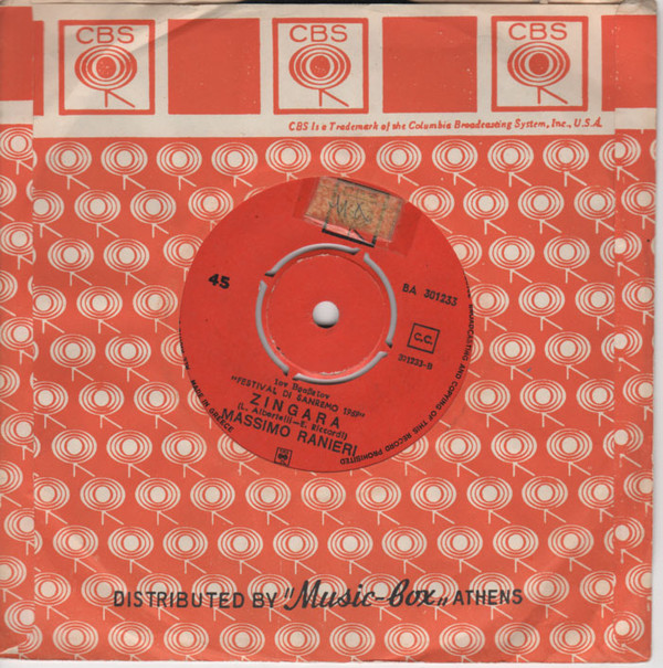 Accords et paroles Zingara Massimo Ranieri