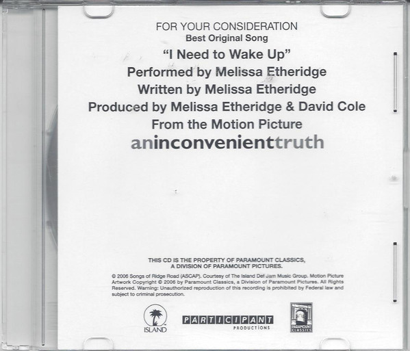 Accords et paroles I Need To Wake Up Melissa Etheridge