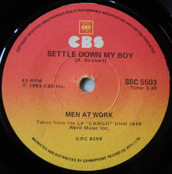 Accords et paroles Settle Down My Boy Men At Work