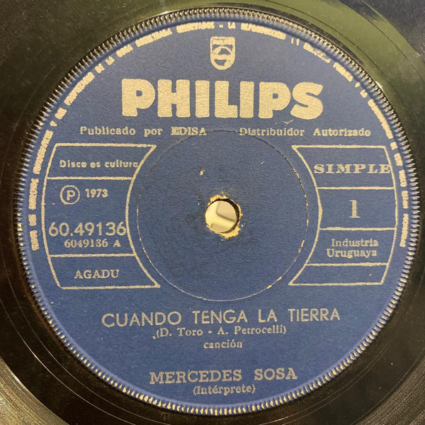 Accords et paroles Cuando Tenga La Tierra Mercedes Sosa