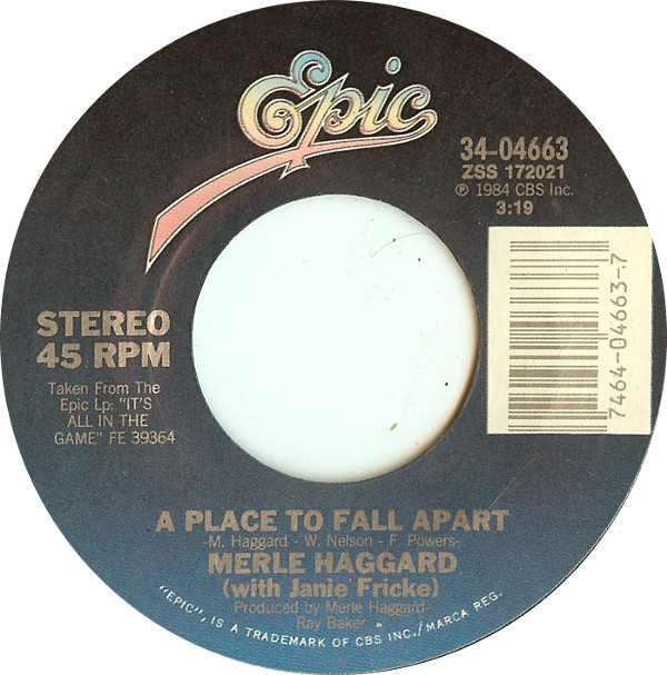 Accords et paroles A Place to Fall Apart Merle Haggard
