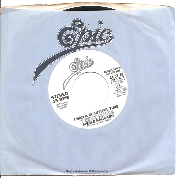 Accords et paroles I Had A Beautiful Time Merle Haggard