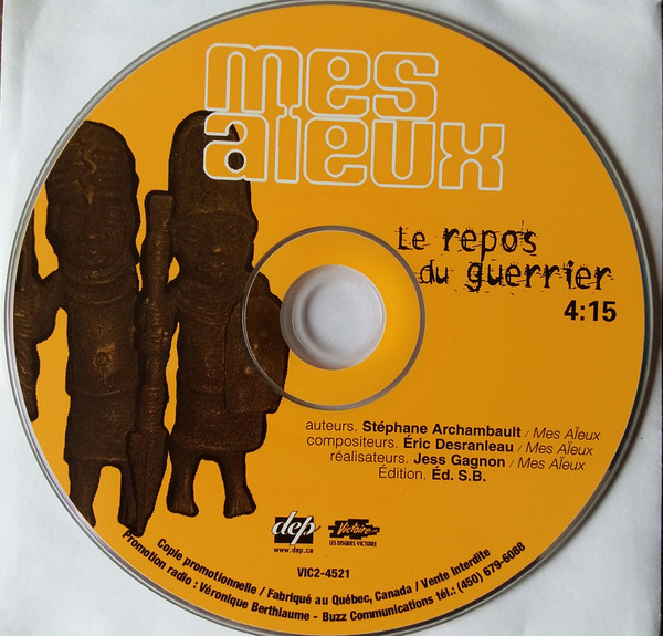 Accords et paroles Le repos du guerrier Mes Aïeux