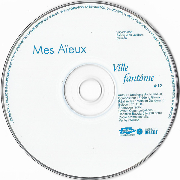 Accords et paroles Ville fantôme Mes Aïeux