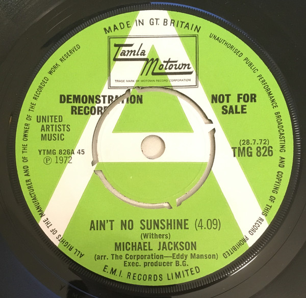 Accords et paroles Aint No Sunshine Michael Jackson