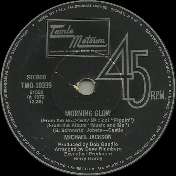 Accords et paroles Morning Glow Michael Jackson