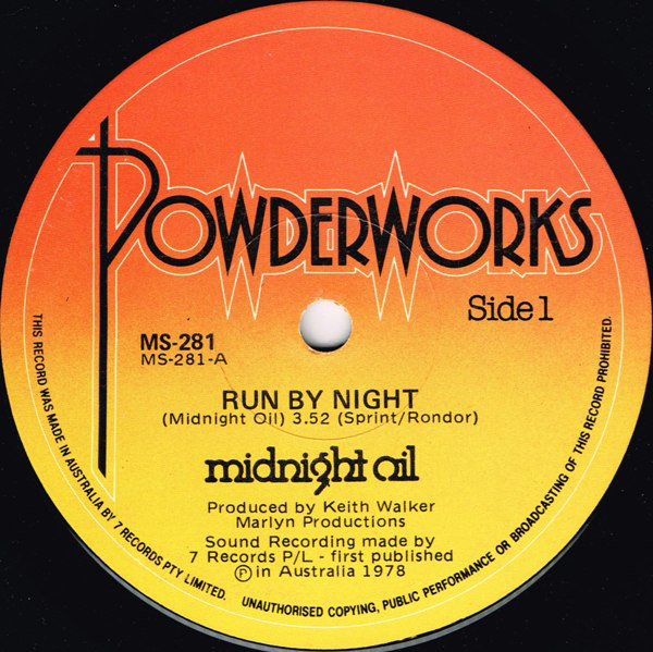 Accords et paroles Run By Night Midnight Oil