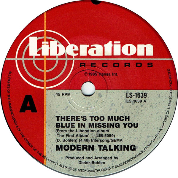 Accords et paroles Theres Too Much Blue In Missing You Modern Talking