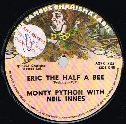 Accords et paroles Eric The Half A Bee Monty Python