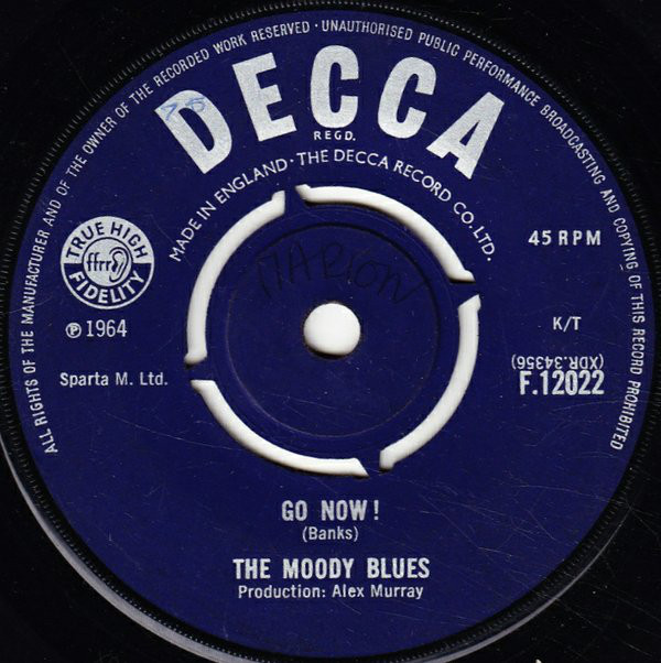 Accords et paroles Go Now Moody Blues