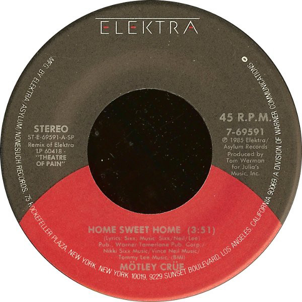 Accords et paroles Home Sweet Home Motley Crue