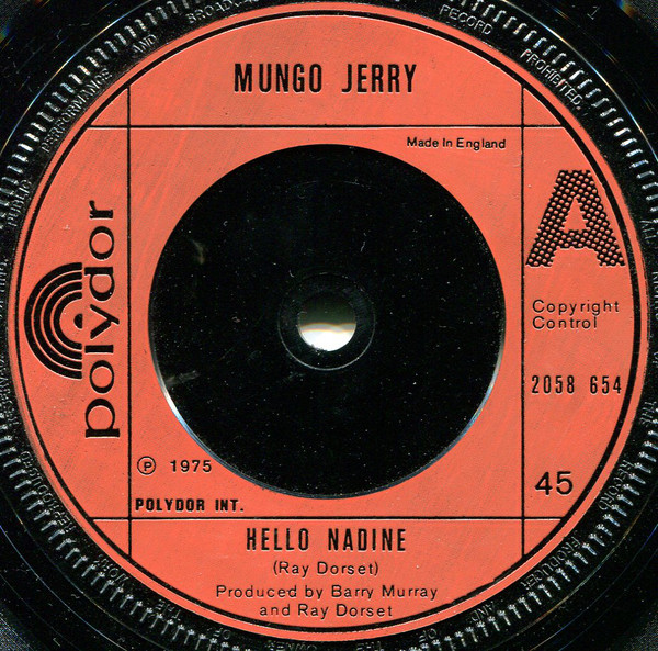 Accords et paroles Hello Nadine Mungo Jerry
